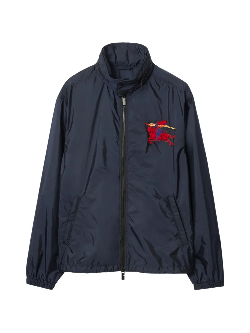 Burberry Equestrian Knight Design hood jacket - Blue