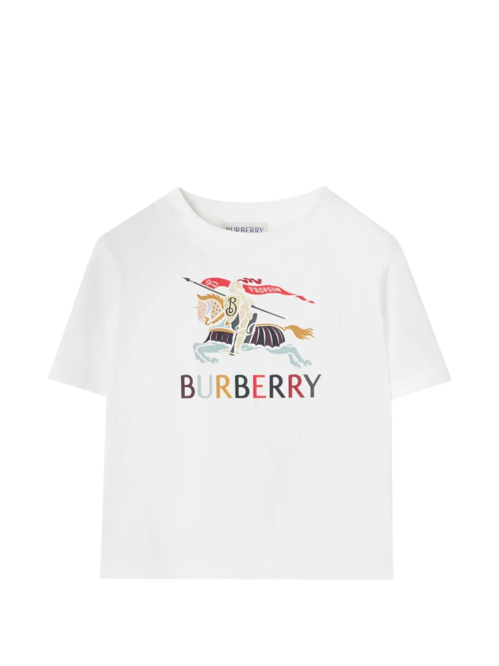 Burberry Kids Equestrian Knight Design cotton T-shirt - Bianco
