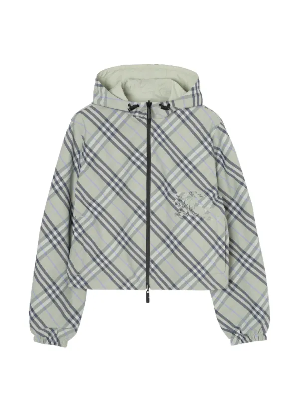 00s archive BURBERRY フェード y2k swag Burberry Jaqueta Cropped Check Dupla Face | Verde | FARFETCH BR