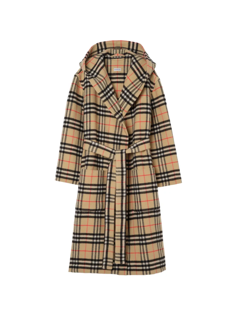 Burberry check wool cashmere robe - Toni neutri