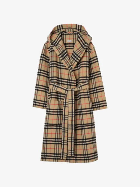 Burberry bata de cachemira y lana con motivo Check