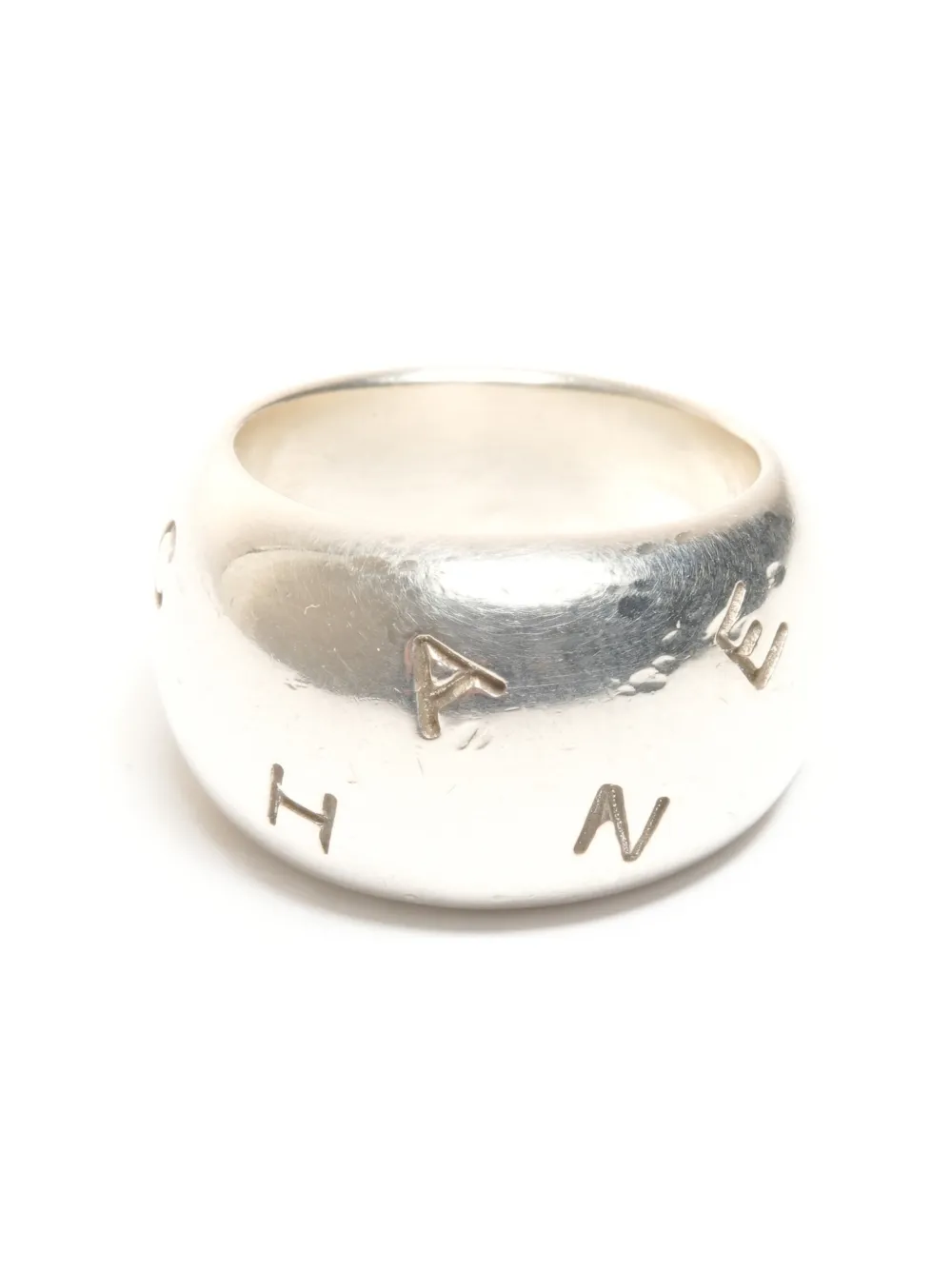 CHANEL Pre-Owned 1990s logo ring - Argento