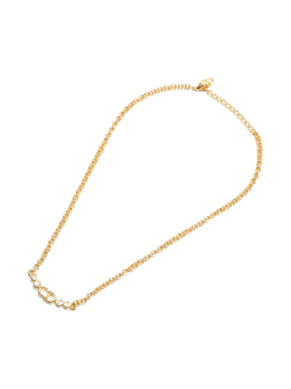 Christian Dior Pre-Owned Collana con logo 1980-1990 - Oro