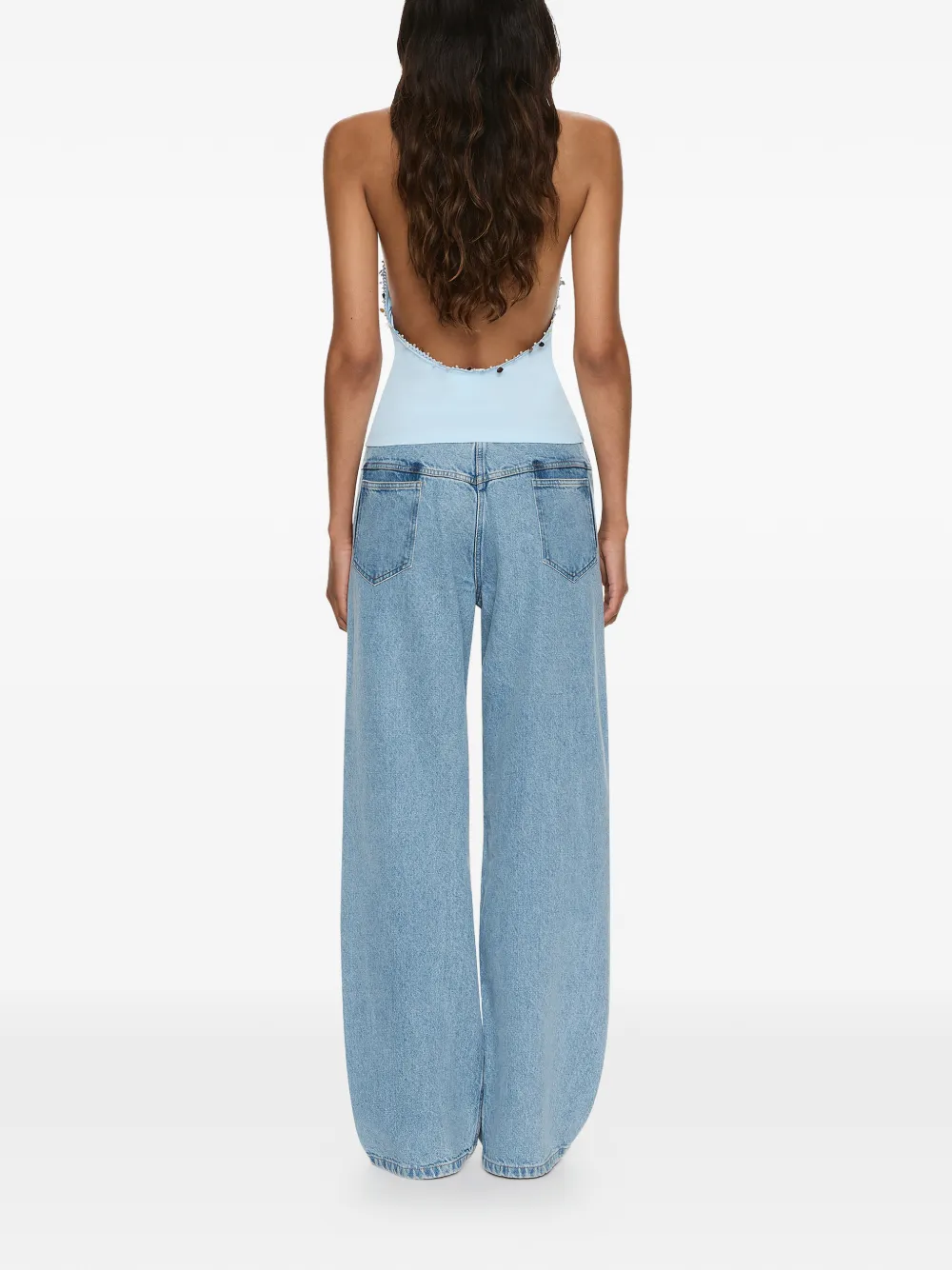  Christopher Esber Beach Quartz Halter Top - Blue 