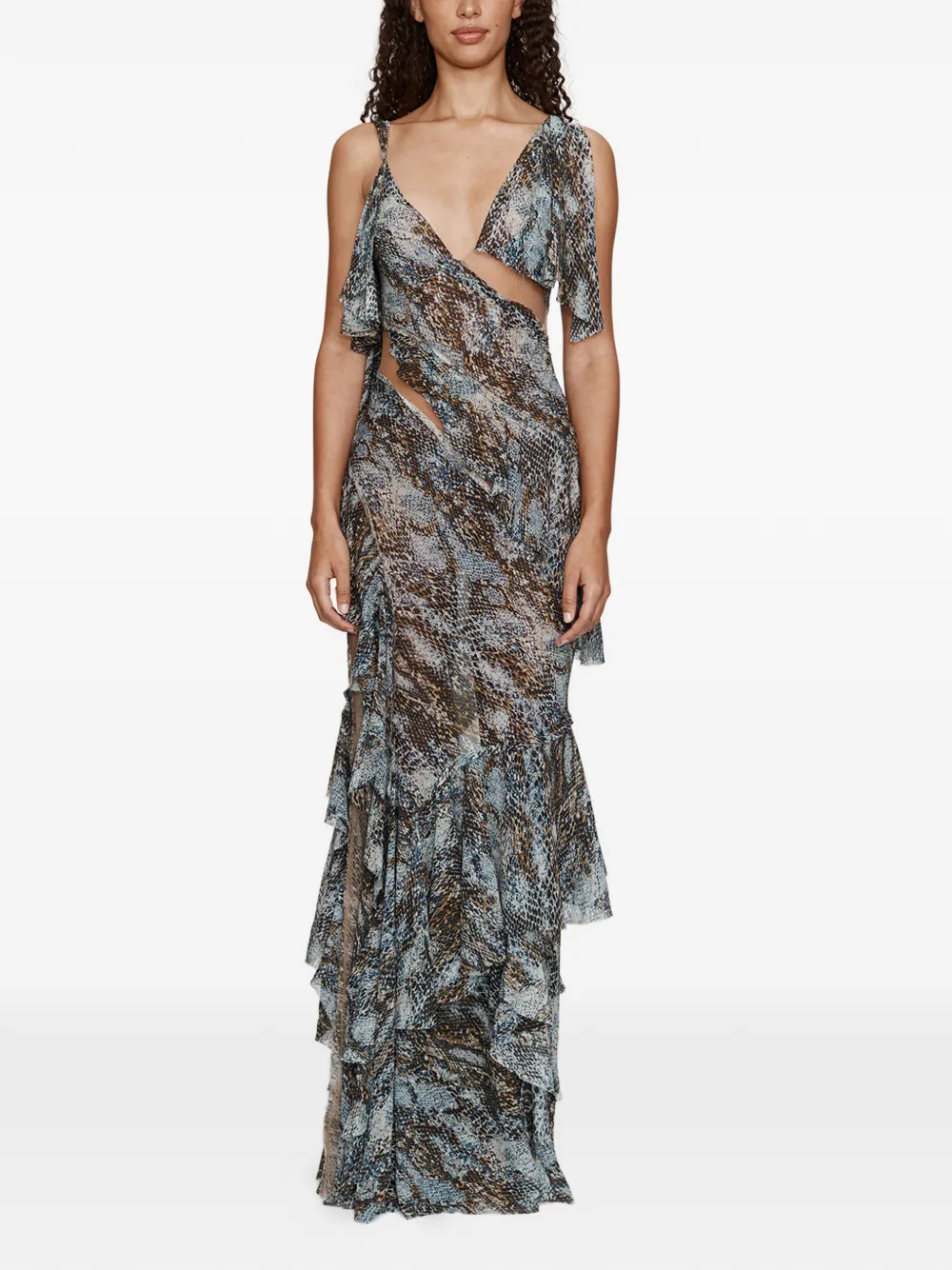 Christopher Esber Abito Unraveled con dettaglio cut-out - Blu