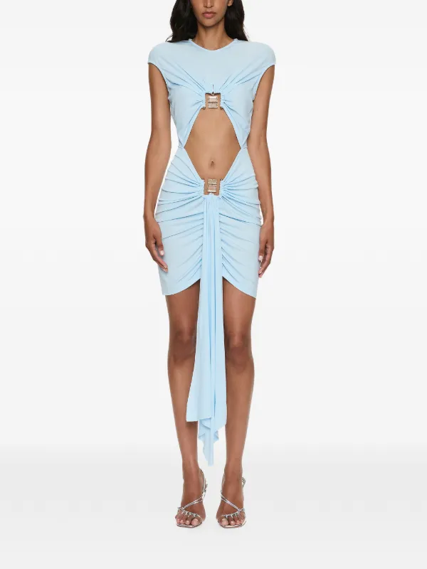 Christopher Esber Bezel Quartz Disconnect Mini Dress | Blue | FARFETCH Christopher Esber Bezel Quartz Disconnect Mini Dress | Blue | FARFETCH