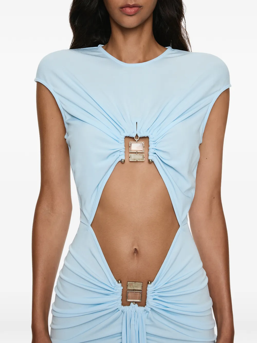 Bezel Quartz Disconnect Mini Dress