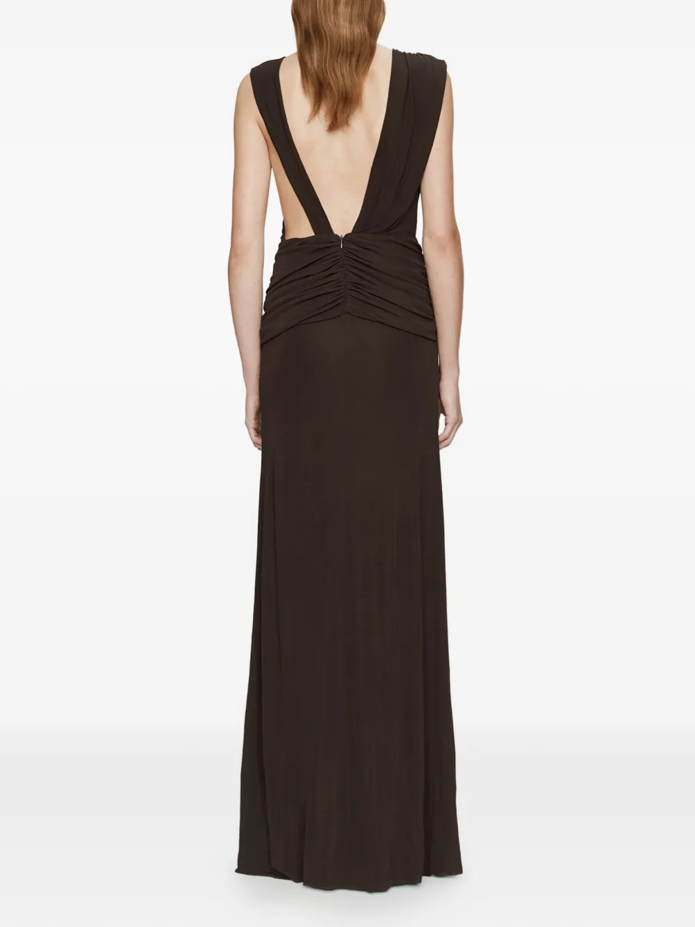  Christopher Esber Draped Maxi Dress - Brown 