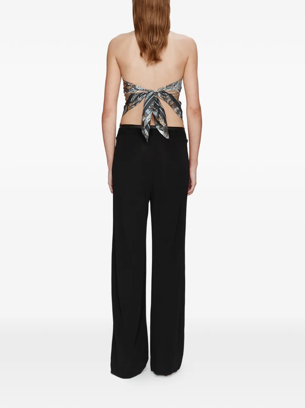 Christopher Esber Serpant zijden blouse met sjaal Blauw