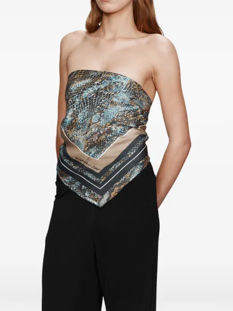 Christopher Esber Serpant silk scarf blouse