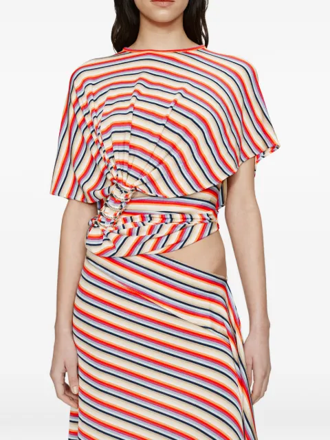 Christopher Esber Calypso coiled jersey striped blouse