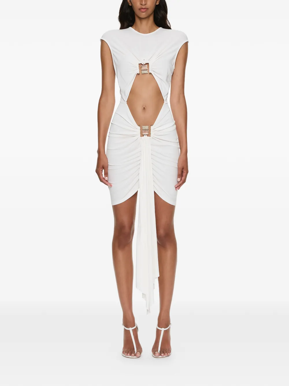 Christopher Esber Abito con cut-out e decorazione con quarzo - Bianco