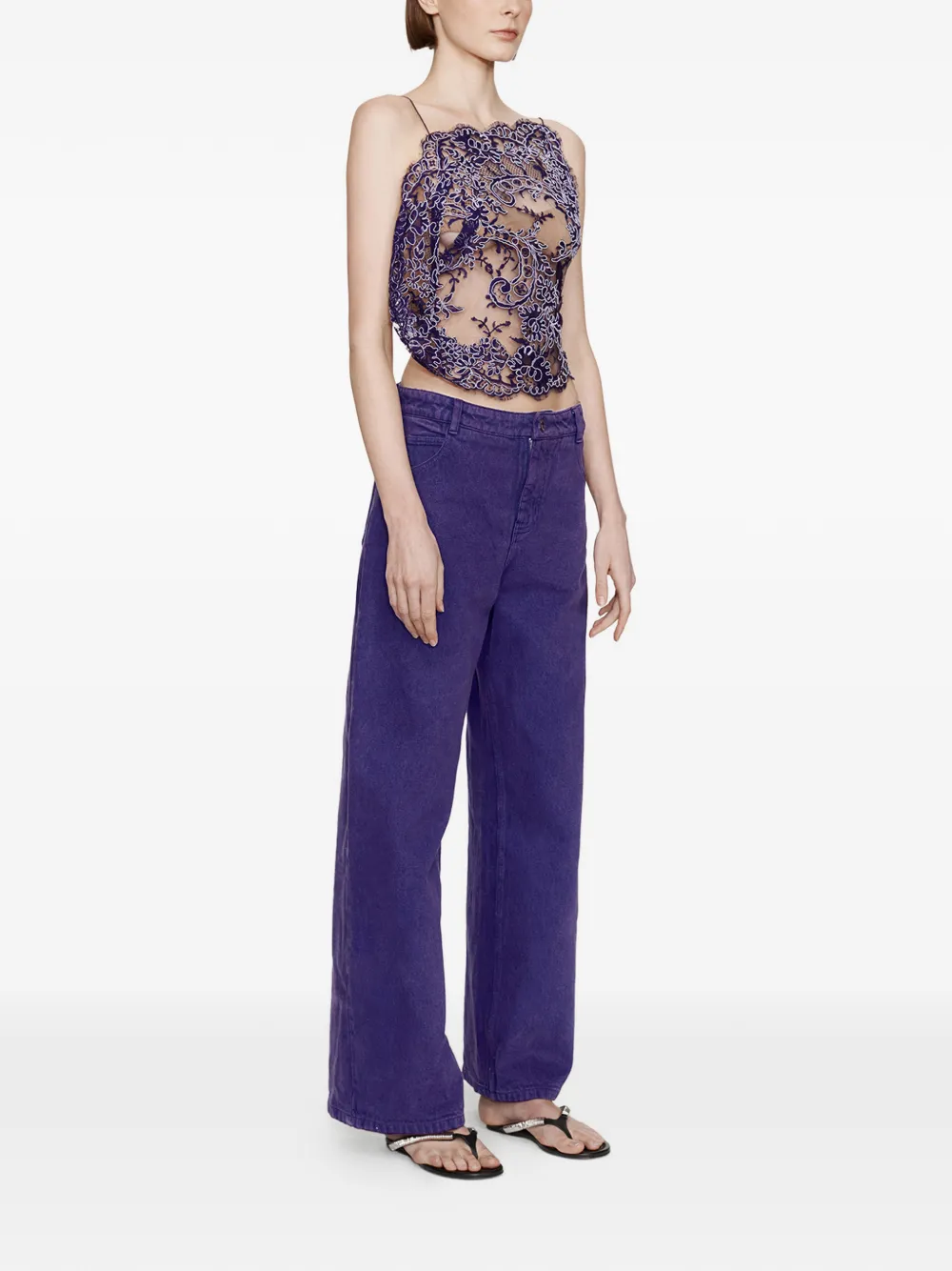  Christopher Esber Relaxed Denim Jeans - Purple 