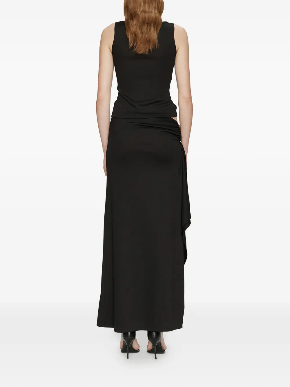 Christopher Esber Opengedraaide tanktop met kristallen hanger Zwart
