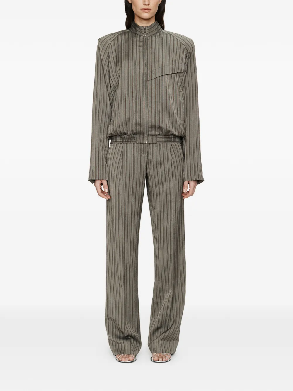 Reyer Striped Bomber Jacket