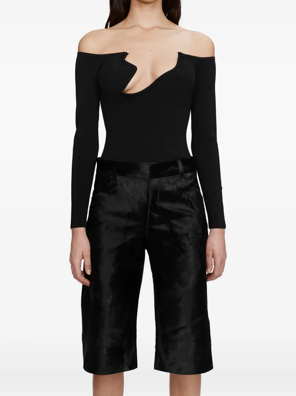 Christopher Esber Top Odessa a maniche lunghe - Nero