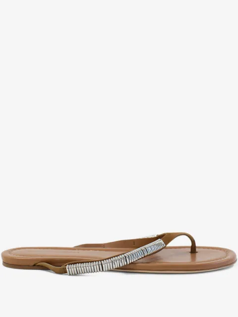 Christopher Esber Frida pierced suede flat sandals