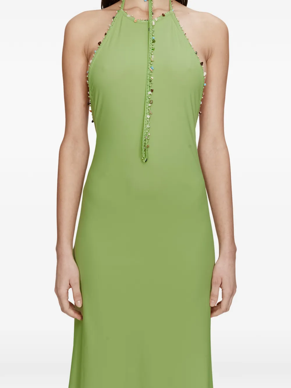 Christopher Esber Beach Quartz jurk met halternek Groen