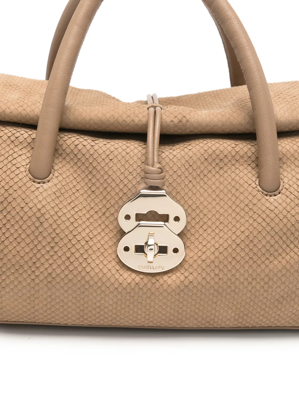 Zanellato Kleine Dotta leren shopper Beige