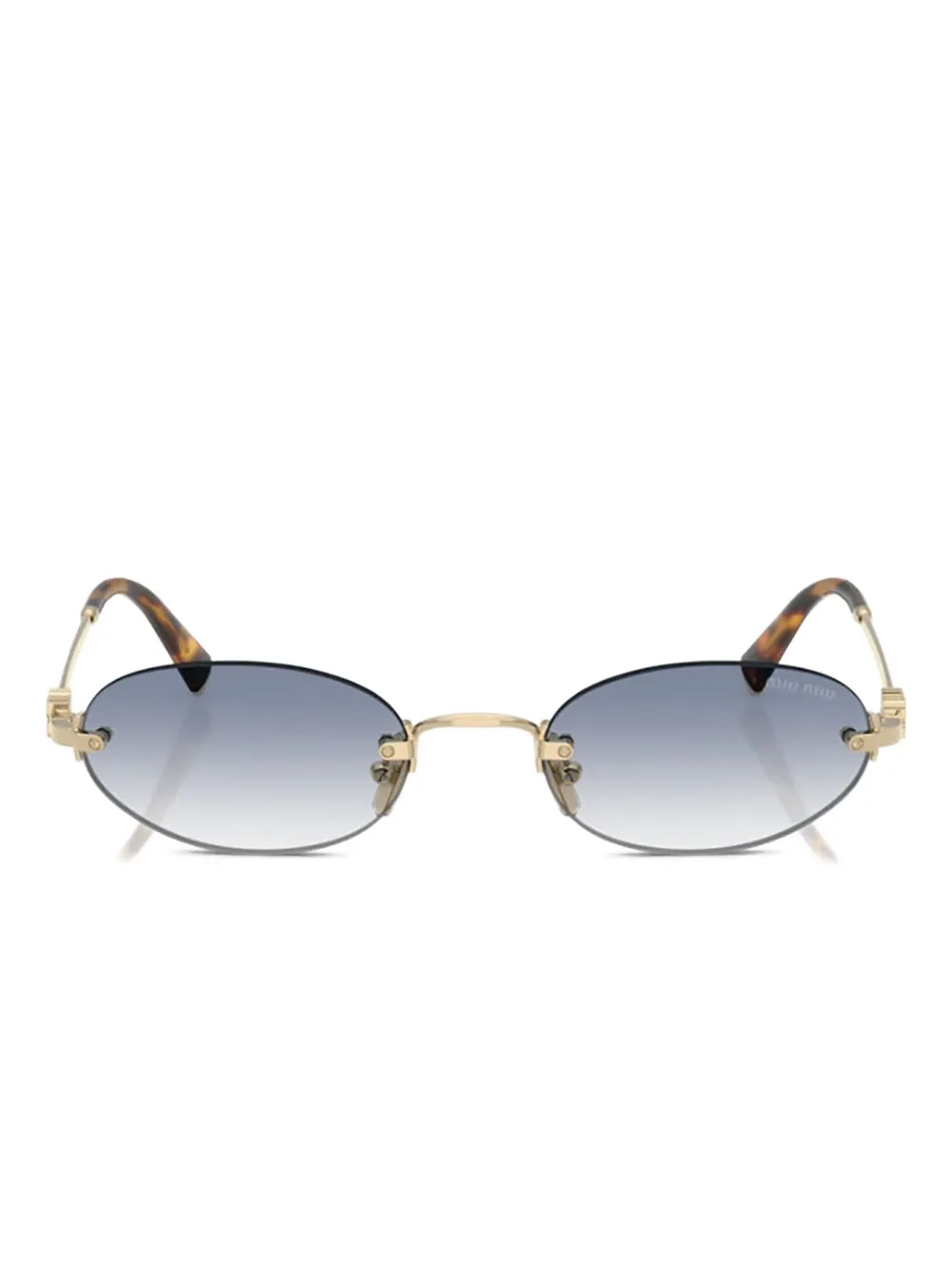 Miu Miu Eyewear A54S Sole oval-frame sunglasses | Gold | Image 1
