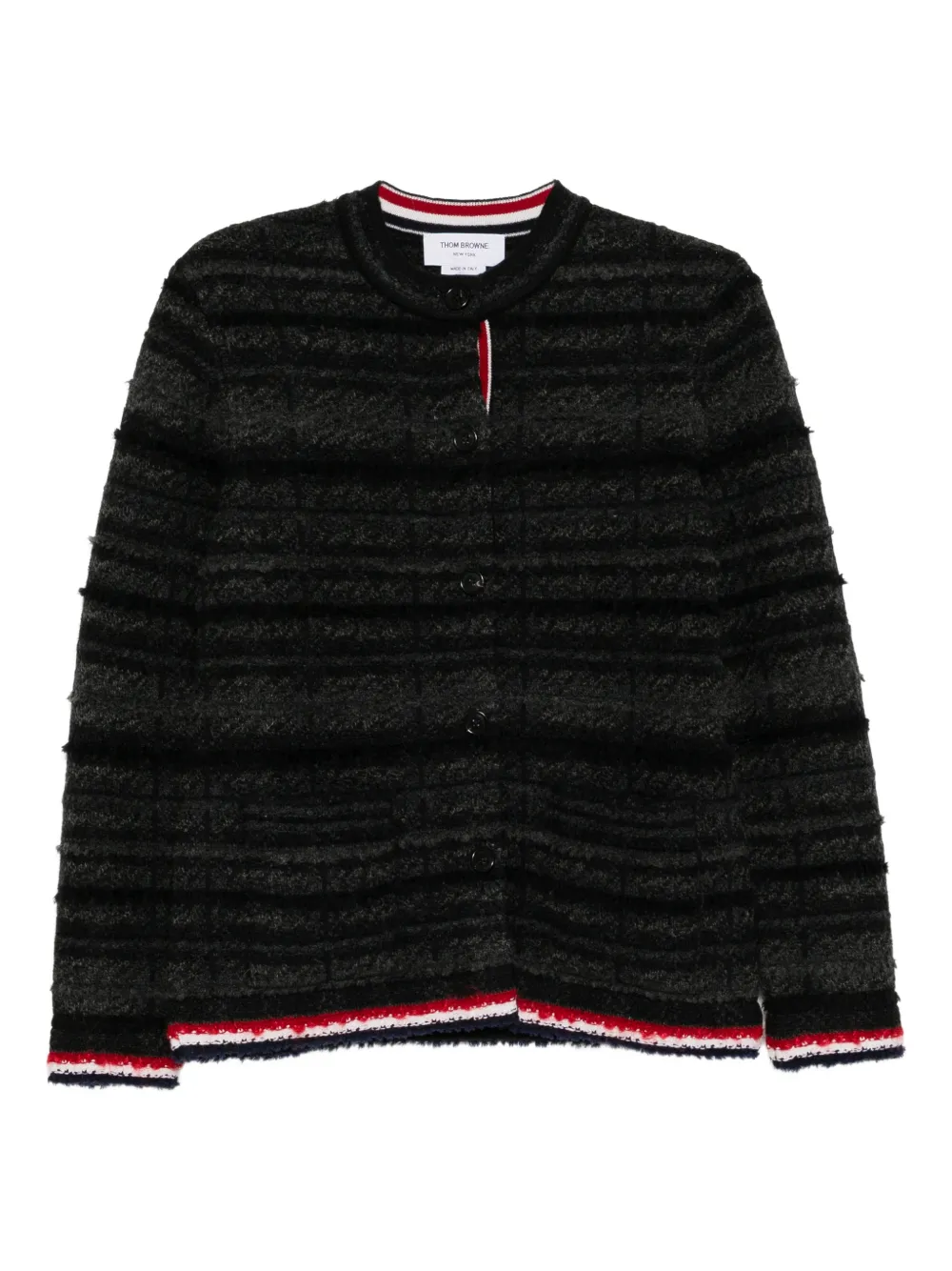 Thom Browne jacquard cardigan - Nero