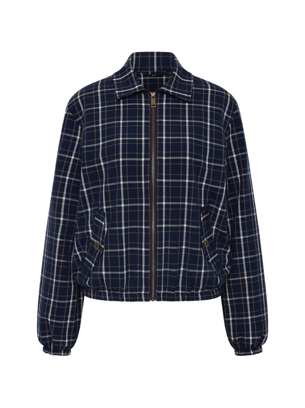 The Upside Valencia Lexi collared check jacket - Blu