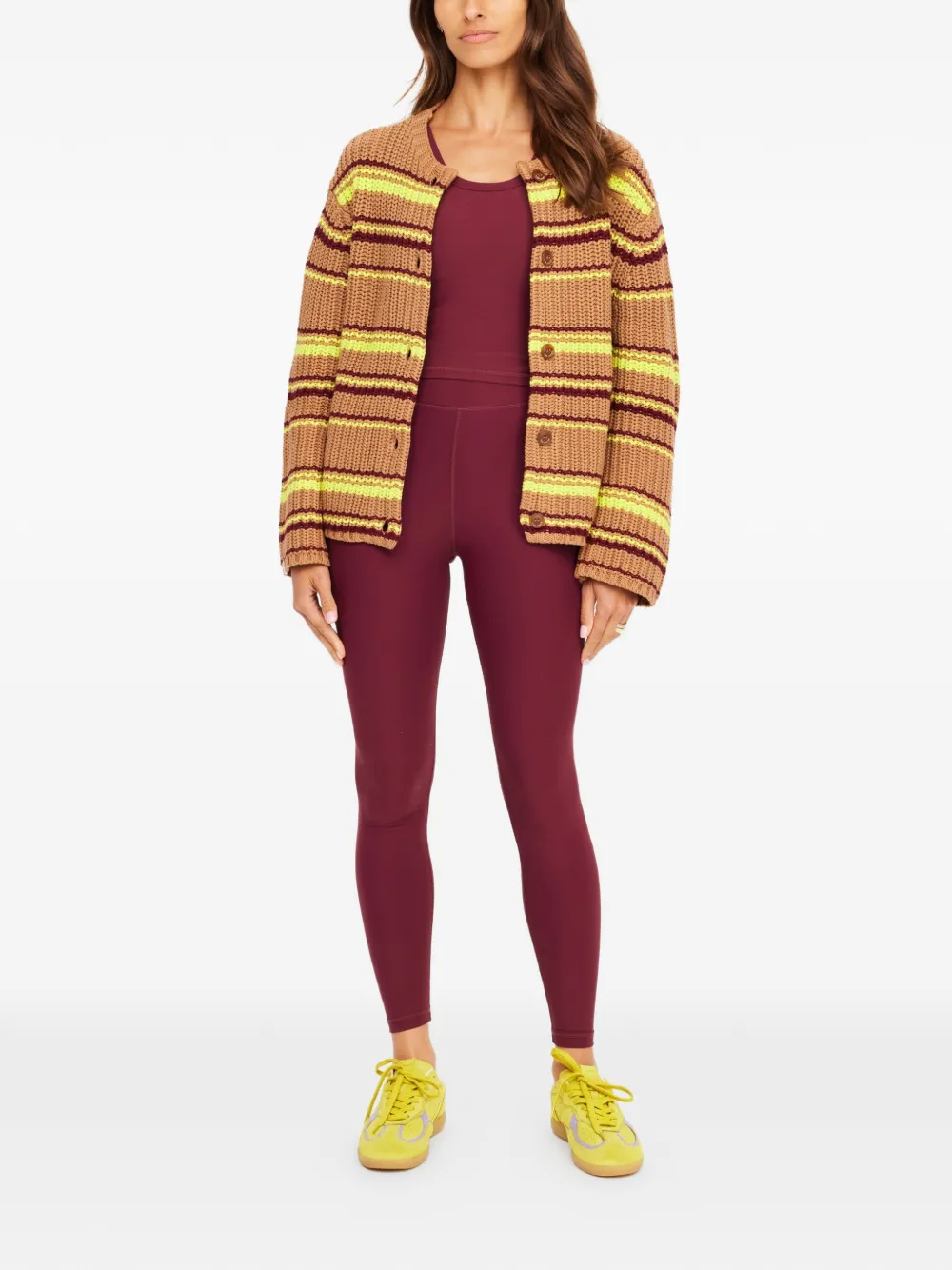  The Upside Bendetta Striped Cardigan - Neutrals 