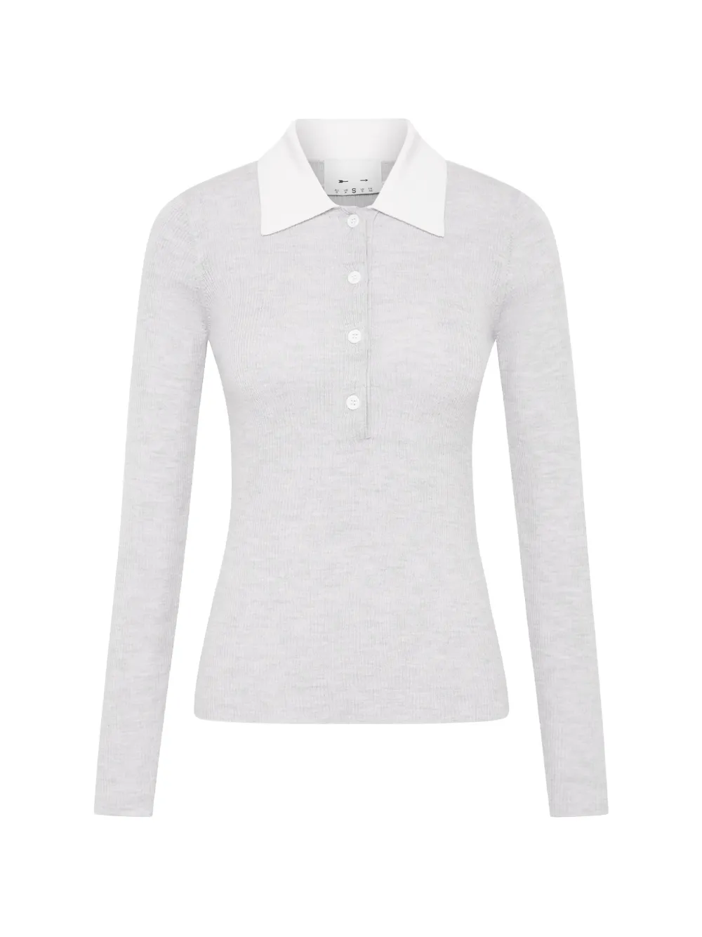 The Upside Faye collared knit polo top - Grigio