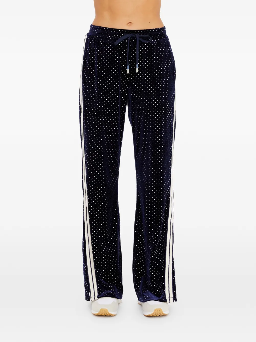 The Upside Spellbound Roma broek met zijstreep en stippen Blauw