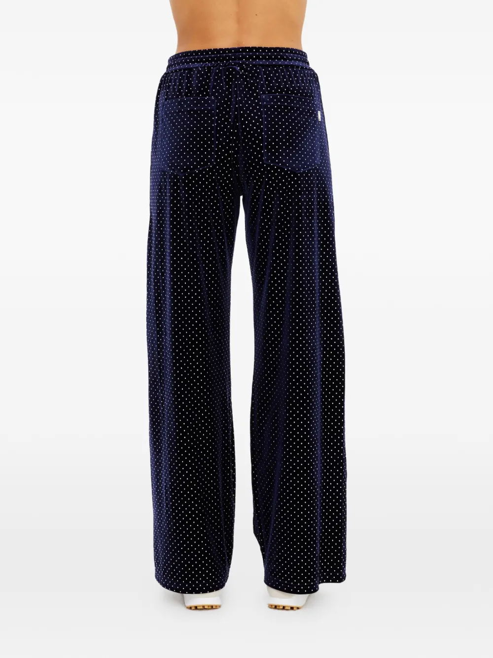 The Upside Spellbound Roma broek met zijstreep en stippen Blauw