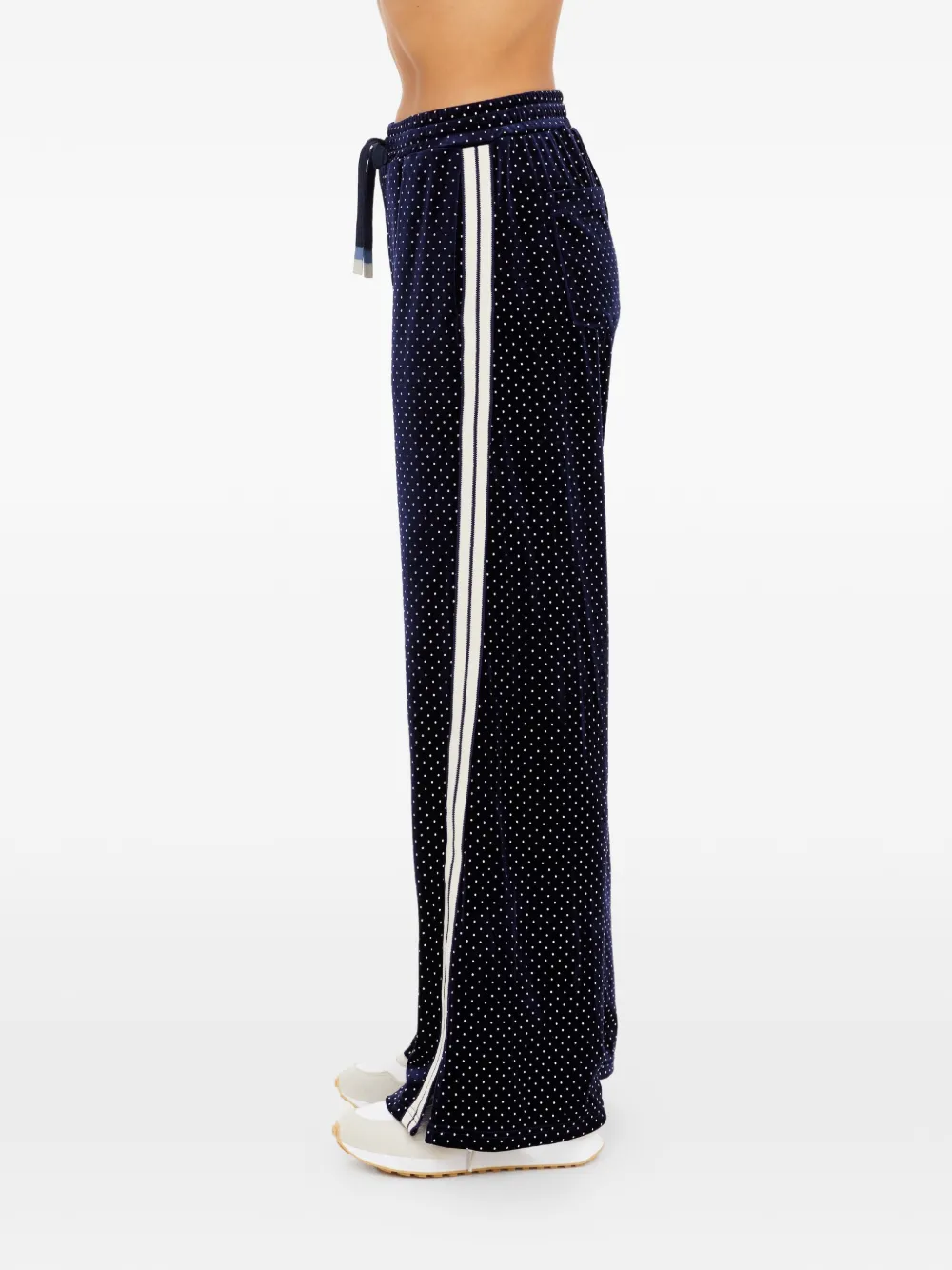 The Upside Spellbound Roma broek met zijstreep en stippen Blauw