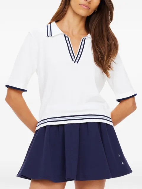 The Upside Archie collared stripe polo top