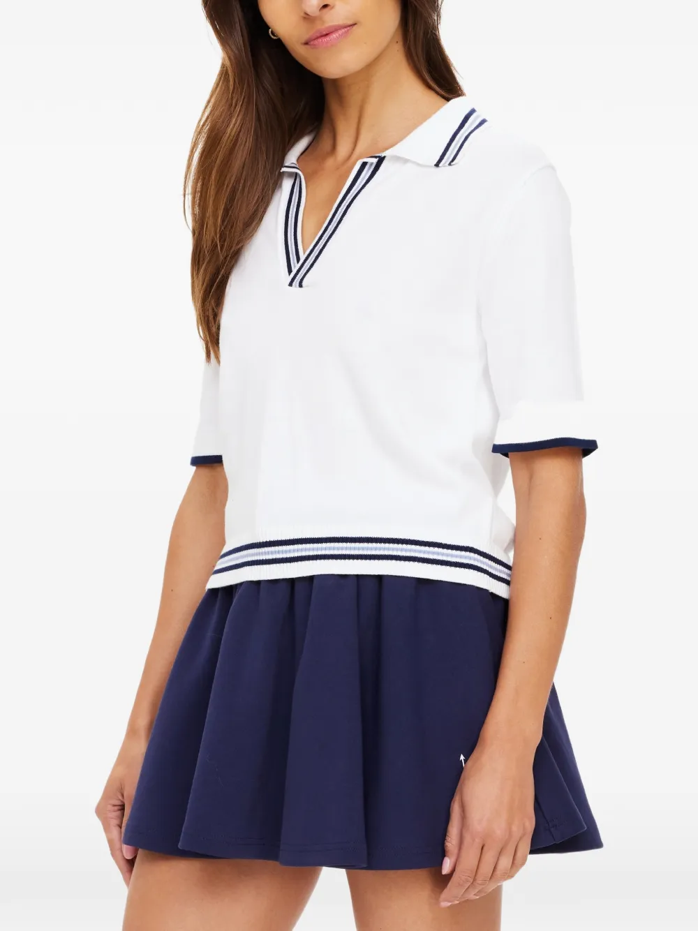 Archie Collared Stripe Polo Top