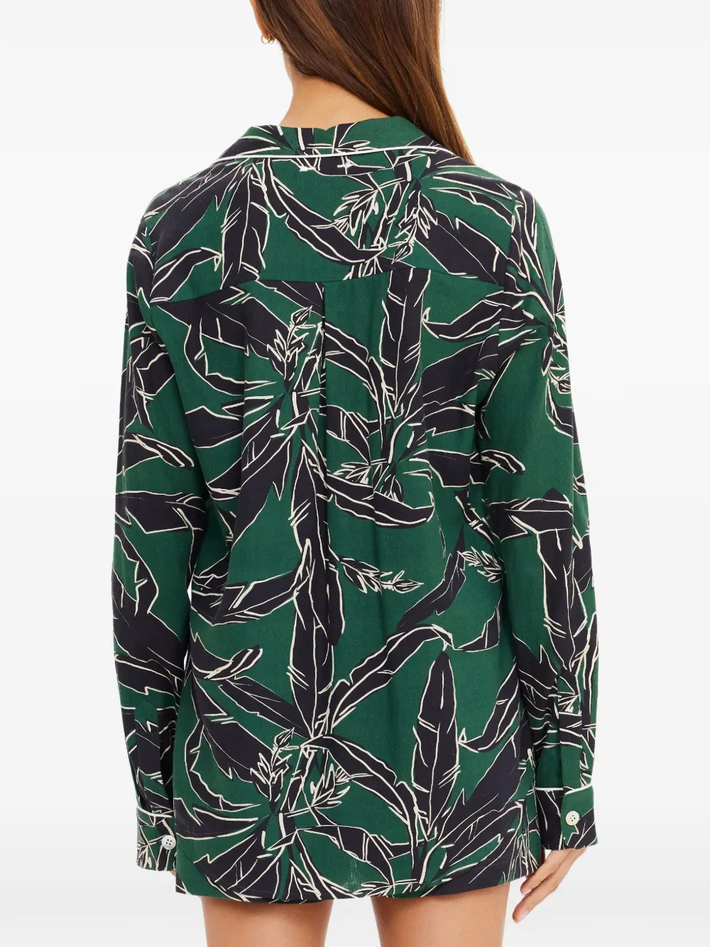 The Upside Blouse met bloemenprint en kraag Groen