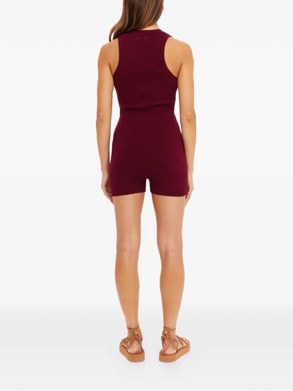  The Upside Simi Knitted Playsuit - Brown 