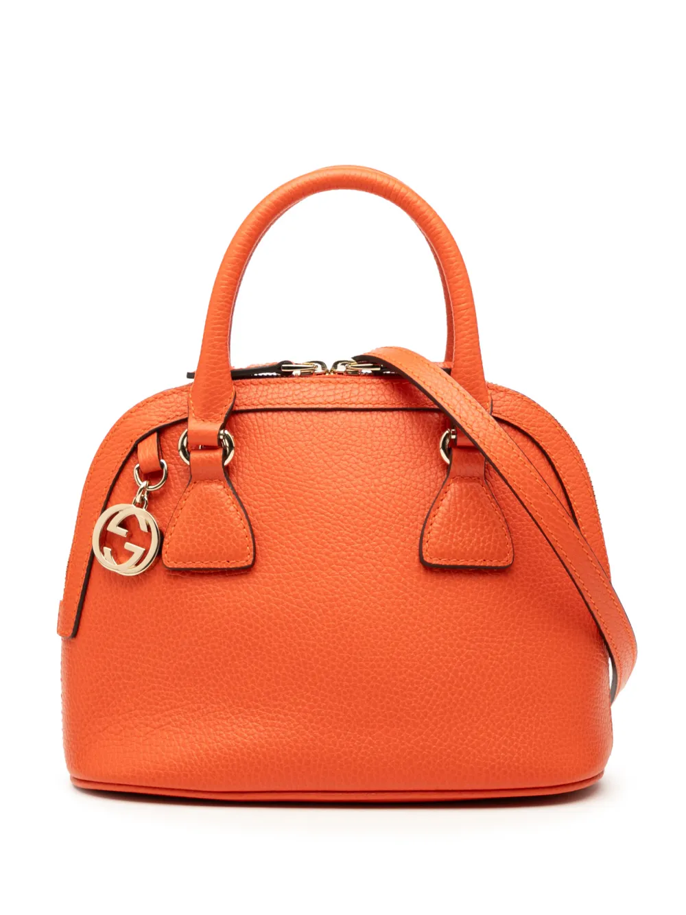 Gucci Pre-Owned Borsa a tracolla GG Charm Dome mini in pelle 2000-2015 - Arancione