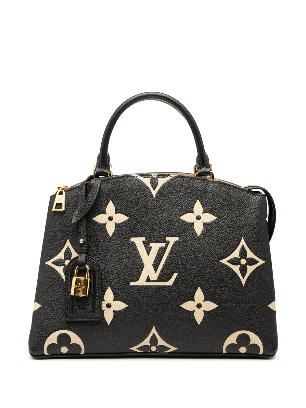 Louis Vuitton Pre-Owned Borsa a tracolla Petit Palais MM in pelle Empreinte bicolore con monogramma oversize 2021-2025 - Marrone