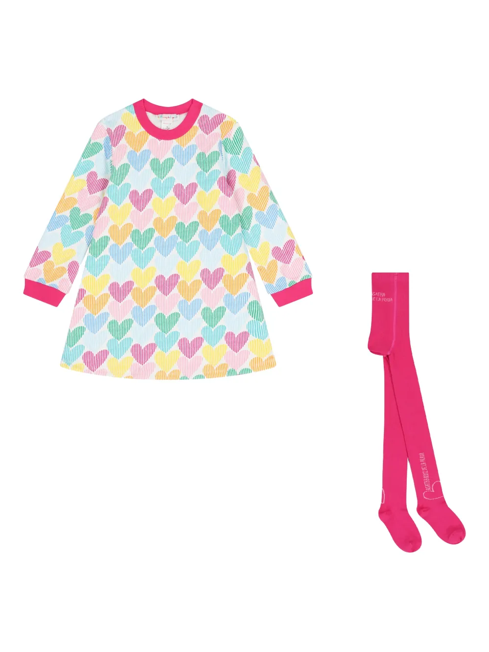 AGATHA RUIZ DE LA PRADA set de dos vestidos con corazones estampados | rosado | Image 1