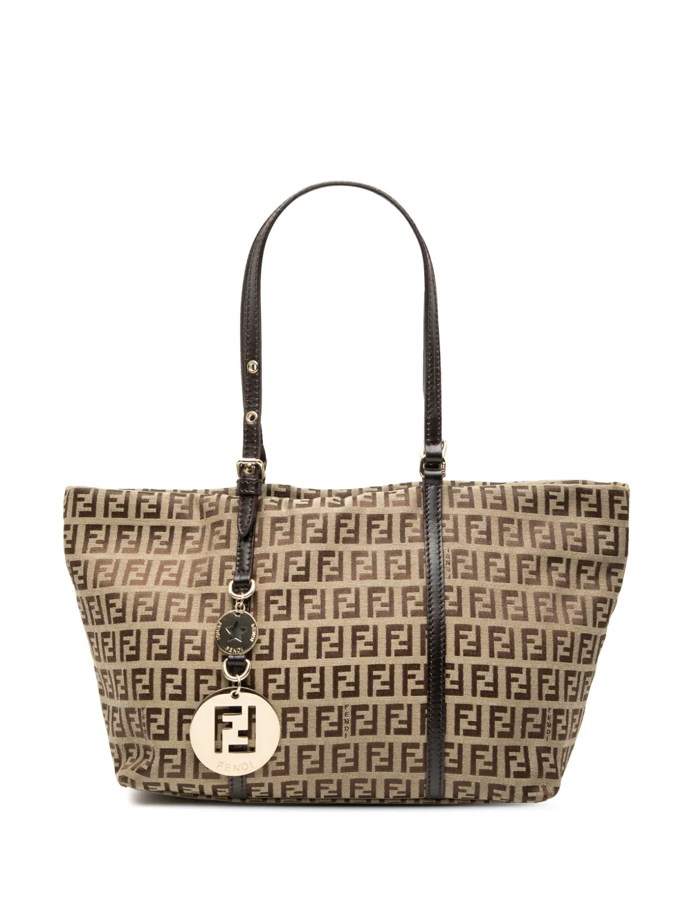 Fendi Pre-Owned Borsa tote Superstar mini in tela con motivo Zucchino 2000-2010 - Marrone
