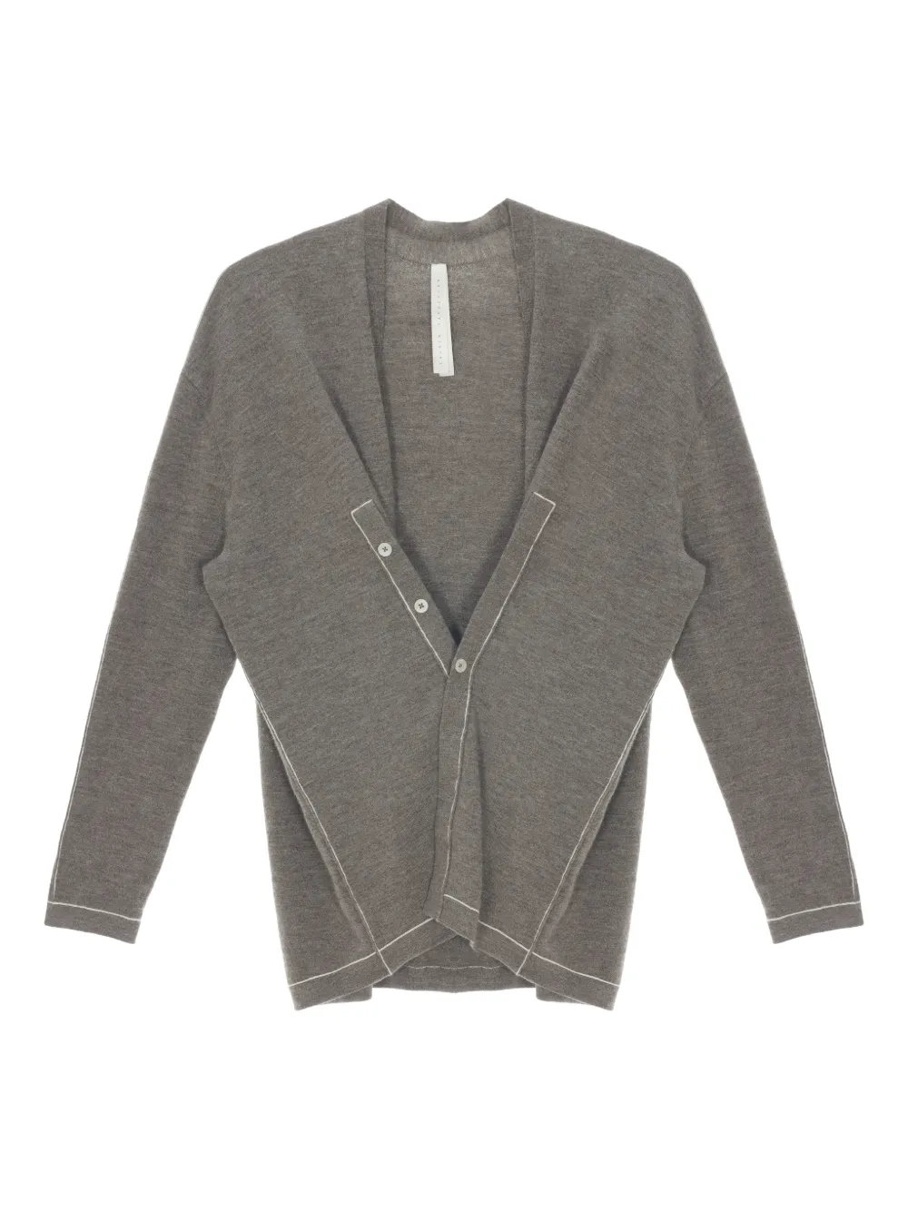Lauren Manoogian Stitch Buttoned Cardigan In Gray