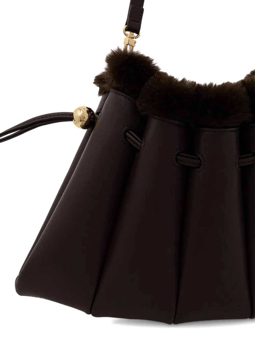Themoirè Crossbodytas met afwerking Bruin