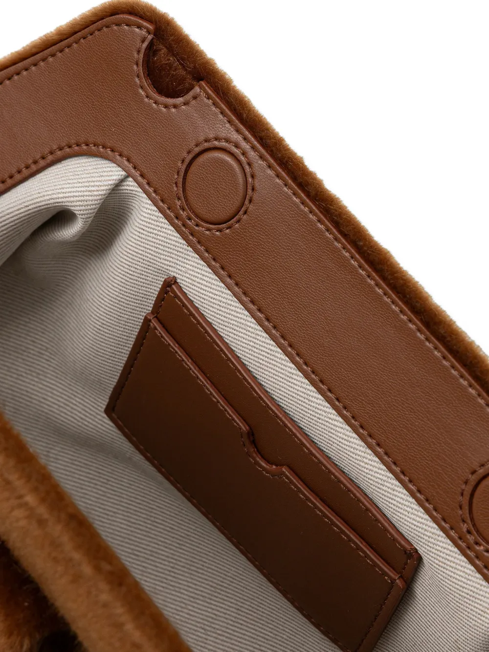 Themoirè Clutch met ruches Bruin