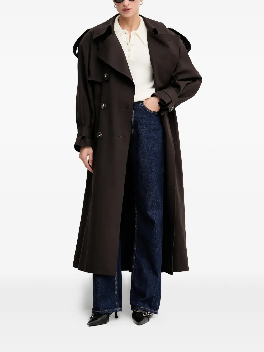 Gestuz wool polo top - Wit