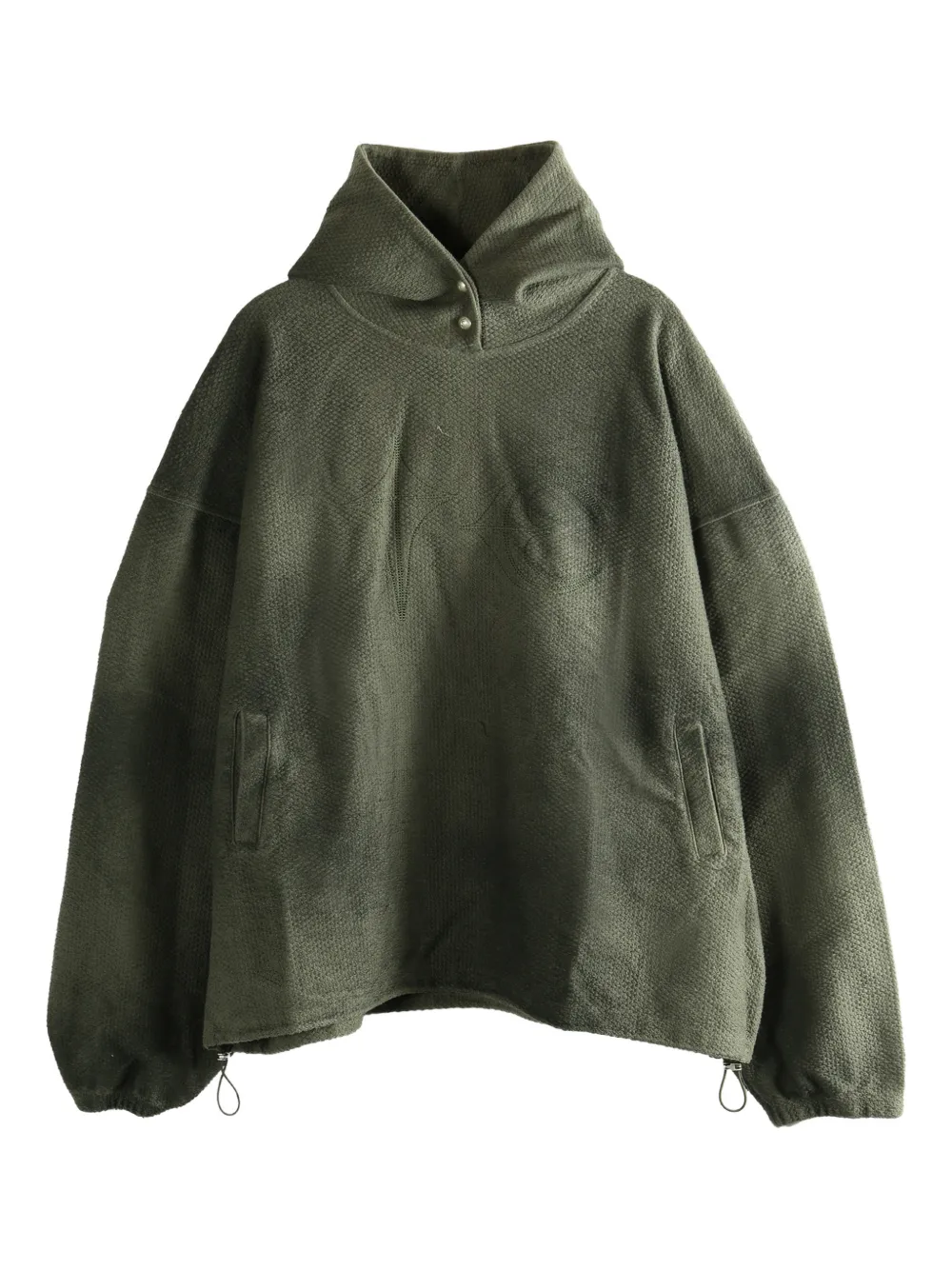 THUG CLUB textured hoodie - Green