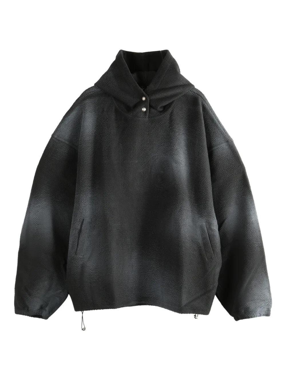 THUG CLUB textured hoodie - Nero
