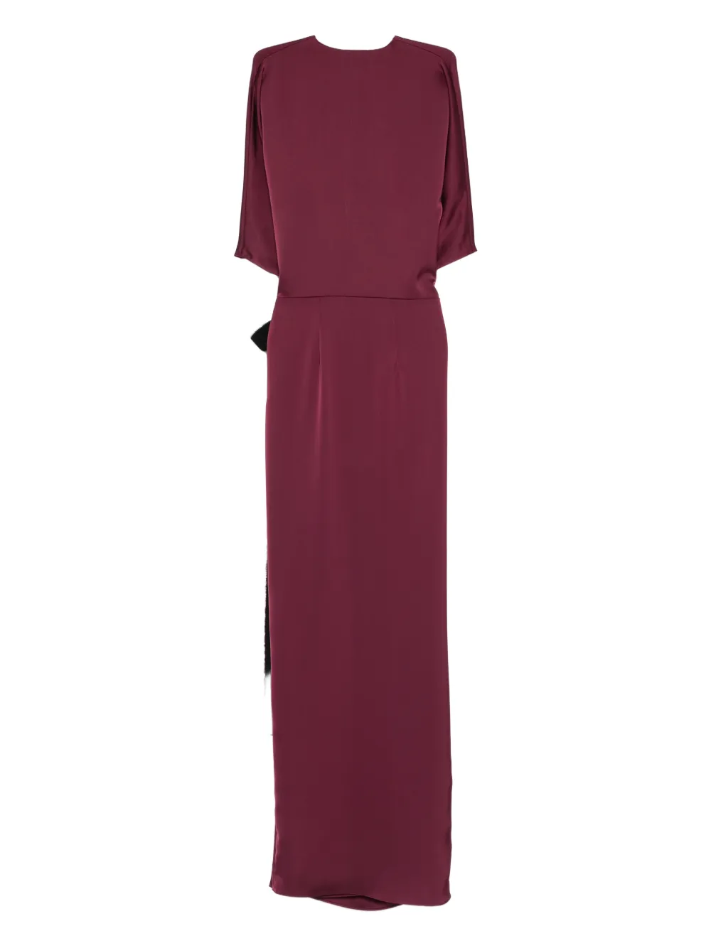 V:PM ATELIER Samantha bow-knot draped maxi dress - Rood