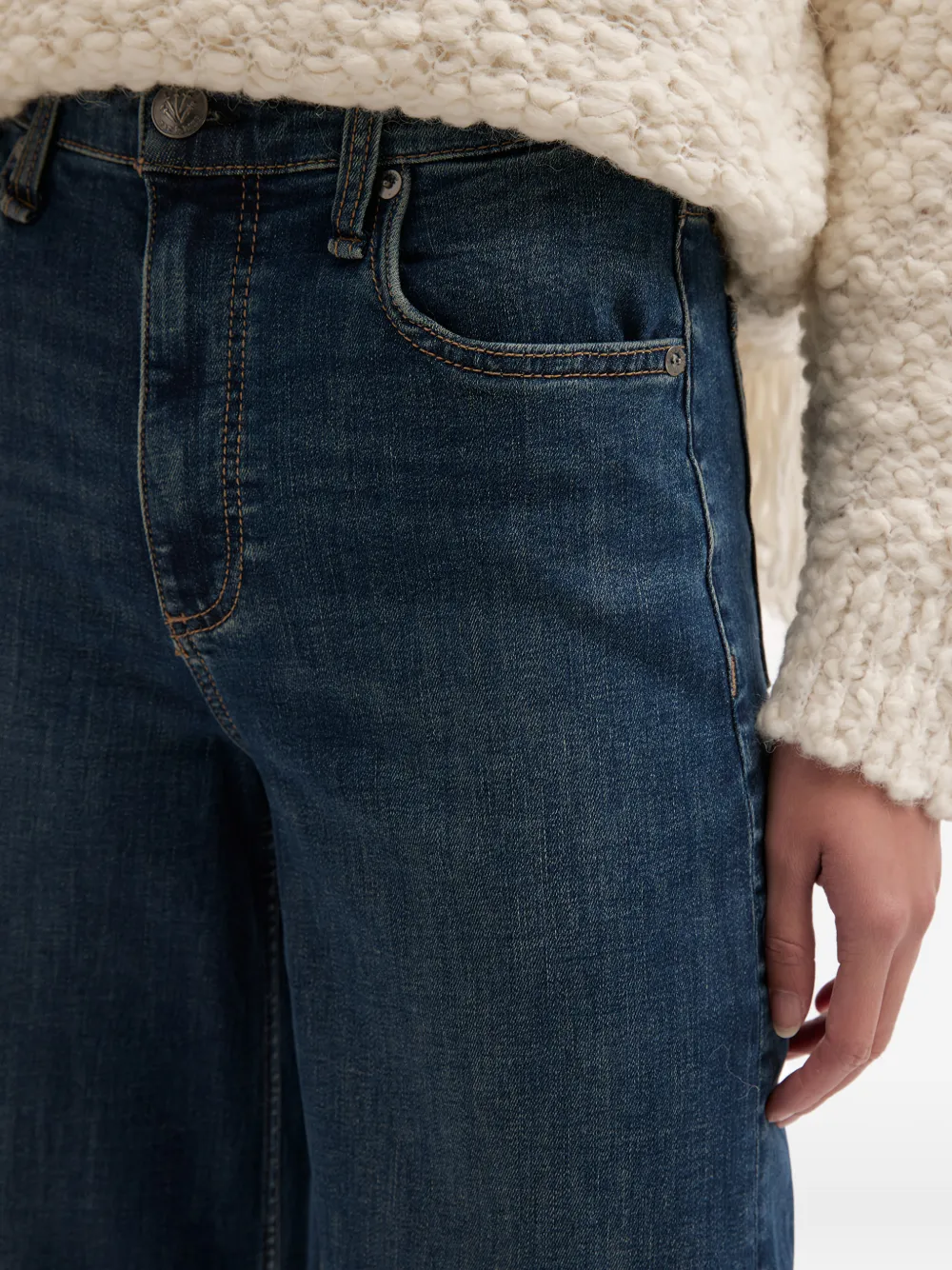 rag & bone Jeans met wijde pijpen Blauw