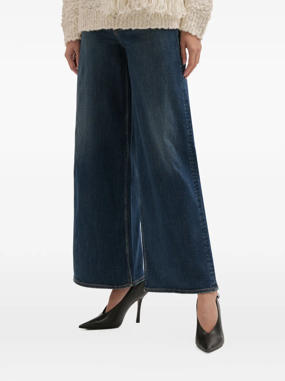 rag & bone Jeans met wijde pijpen Blauw