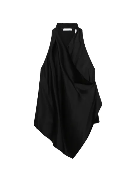 Helmut Lang silketop med halterneck