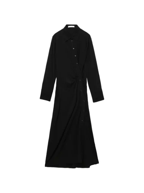 Helmut Lang robe-chemise à manches longues et détail torsadé